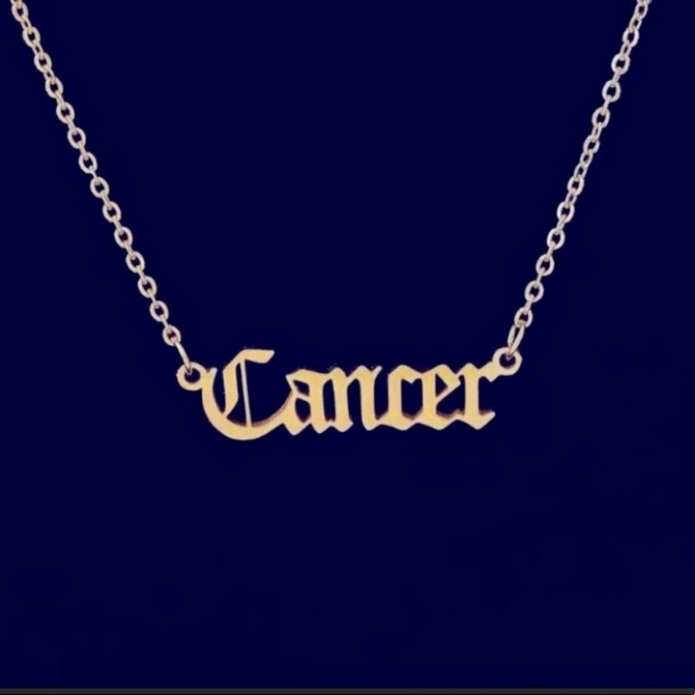 12 Astrological Letter Pendants Gold Necklace 925 - Picture 6 of 13